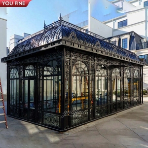 Serre en verre de style victorien en fer forgé moderne YOUFINE pour la décoration de villégiature - Product Image 2