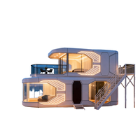 Maison préfabriquée en conteneur pliable et mobile à prix abordable, avec panneaux sandwich en laine de roche, pour campement, hôtel, gîte