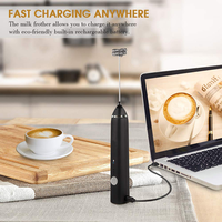Mousseur à lait électrique portatif rechargeable par USB, mini fouet à mousse, mélangeur à café pour la maison et le café