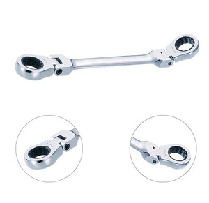 Metric 8mm-19mm Extra Long <b>Gear</b> Ratcheting Spanner Set Extended Handle With Flex Head Double <b>Box</b> End Wrench Set BNYA-WS006-1 - Product Image 1