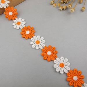 Ruban de dentelle délicat à motif floral 3D marguerite pour vêtements de boutique pour enfants, idéal pour les nœuds de cheveux faits main et l'emballage cadeau - Product Image 4