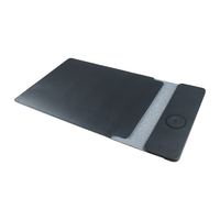 Étui pour ordinateur portable en cuir souple imperméable et écologique avec chargeur sans fil 14/16 pouces pour ordinateur portable Macbook pour le travail en cuir PU