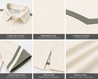 Polo à manches longues de luxe personnalisé avec logo, extensible dans 4 directions, style preppy, décontracté, séchage rapide, respirant, vintage, polos de golf à manches longues