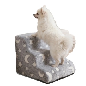 Evcil Hayvan Merdiveni Köpek Merdiveni Sünger Dolgulu Çıkarılabilir ve Yıkanabilir Eğimli Basamaklar Küçük Yaşlı Köpekler için Merdiven - Product Image 1