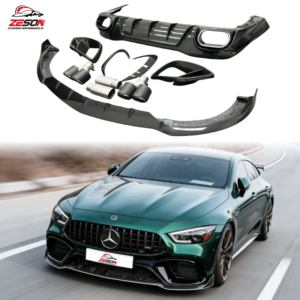 Kit carrosserie personnalisé en fibre de carbone style BS pour <span class=keywords><strong>Mercedes</strong></span> <span class=keywords><strong>AMG</strong></span> GT63 X290 : Lame avant, diffuseur arrière, prises d'air, ailerons latéraux - Product Image 1
