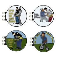 Accessoires de golf en gros nouveau design choix multiples marqueur de balle de golf en métal personnalisé 25 mm pince à chapeau magnétique