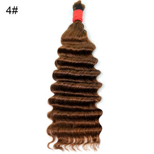 100% cheveux humains bruts Remy 18 pouces Boho tressage vietnamien indien tresses sans nœuds vague profonde cheveux en vrac pour les extensions de cheveux - Product Image 1