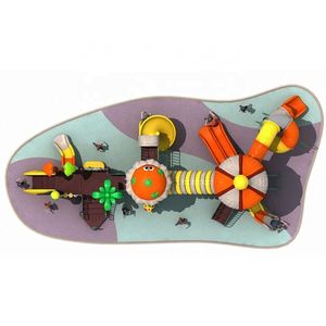 High Quality Amusement Park Outdoor Playground Equipment Kids <b>Plastic</b> <b>Slide</b> Used Park Play Games for Sale - Product Image 3