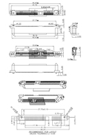 Conector Hembra SATA 7+15P Tipo SMT para Placa PCB Vertical, Conector SATA de 22 Pines para Soldar