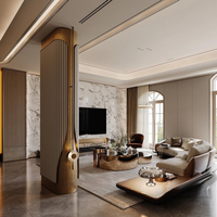 Service de design d'intérieur de villa de luxe intelligent, clé en main, rendu 3D de toute la maison, solution résidentielle personnalisée