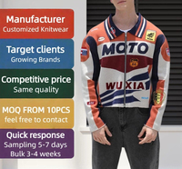 Pull personnalisé avec logo, pull d'hiver pour homme, tricot décontracté, fermeture éclair, pull tendance, veste graphique, cardigan en tricot épais, patchwork vintage
