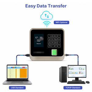 Sistema di Rilevamento <span class=keywords><strong>Presenze</strong></span> ad Alta Velocità con Impronte Digitali e Archiviazione Dati Locale, Registratore Giornaliero di <span class=keywords><strong>Lavoro</strong></span> per Dipendenti, Scanner Biometrico per Controllo Orari - Product Image 2