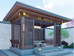 Pérgola de Alumínio Impermeável para Exterior com Sistemas de Telhado em Grande Quantidade para Uso na Temporada de Verão, Estrutura Metálica Durável - Product Image 3