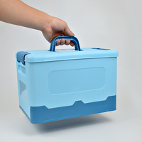 Boîte de rangement de jouets et d'outils en plastique pliable Portable Design Rectangle multifonctionnel pour coffre de voiture extérieur Style européen