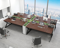 Bureau de travail moderne personnalisable, grand bureau industriel extra long en bois pour l'écriture, l'étude, le jeu et l'ordinateur, pour 2 personnes