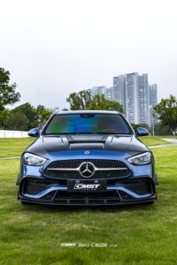 ลิ้นกันชนหน้าคาร์บอนไฟเบอร์ ดีไซน์ใหม่ สไตล์ CMST สำหรับรถยนต์ C Class W206 AMG Line Sedan ปี 2023-2026 - Product Image 2
