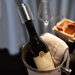Vacare Source, venta directa de fábrica, acero inoxidable 304 de alta calidad, 2 en 1, almacenamiento de vino ecológico, tapón de botella de vino al vacío - Product Image 1
