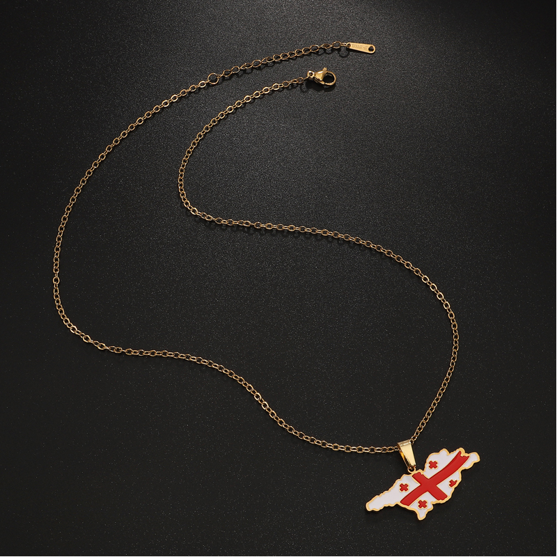 Collana Uomo Donna Con Ciondolo Mappa Del Mondo E Elefante In Acciaio Inossidabile - Regalo