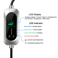 Cenwell 3.5kW/7kW/11kW/22kW 16A/32A Chargeur portable Type 1/Type 2/GBT, avec WiFi OCPP IP65, câble de 5 m pour véhicule électrique