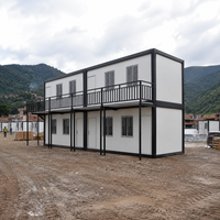 Casa Container Prefabbricata Smontabile a Due Piani CE da 40 piedi per Ufficio Ingegneristico in Acciaio Zincato Q235 con Cucina e Alloggi per Emergenze