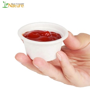 Comunión 2 OZ Suagrcane bagazo salsa <span class=keywords><strong>tazas</strong></span> Biodegradable PLA tapas - Product Image 6