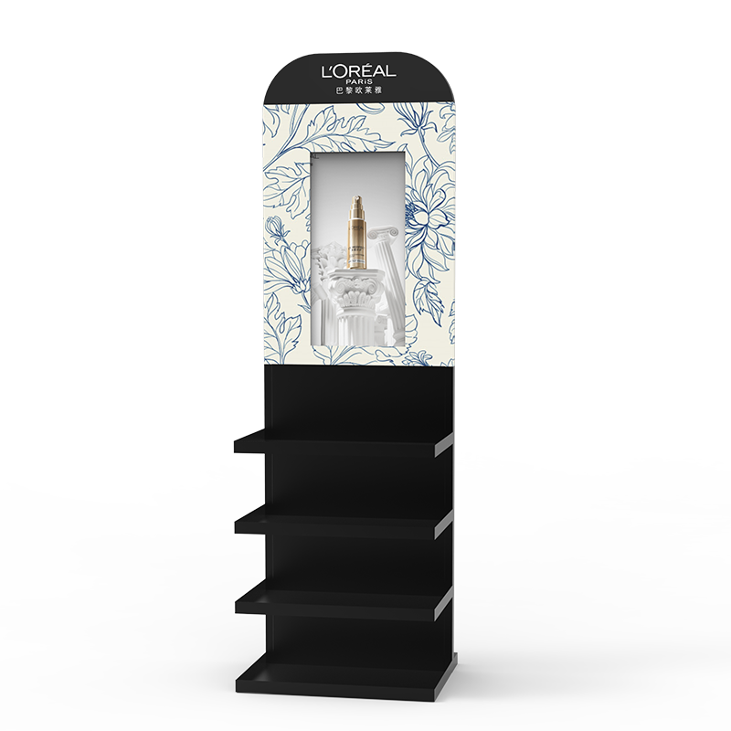 Apache Custom Modern Single-Sided Custom Material Skincare Display Rack for Perfume Stores-Multi-Tier Light-Duty Retail Stand — view 5