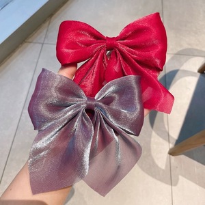 Fermaglio per capelli elegante Vintage fatto a mano dolce ragazza sirena perla con fiocco a nastro accessorio decorativo - Product Image 6