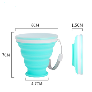 <span class=keywords><strong>200ml</strong></span> pliable Sports de plein air Silicone tasse d'eau multifonctionnel rétractable rince-bouche tasse pour voyage eau bouillante Applicable - Product Image 5