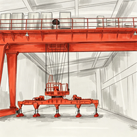 Grue portique à double poutre de conception européenne, télécommandée, semi-VFD, à prix compétitif, fabriquée en Chine