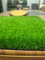 Hanwei rumput buatan pemandangan kualitas tinggi, rumput buatan untuk taman dalam/luar ruangan