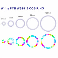 Anneau lumineux RGB COB 5V WS2812B avec IC intégré, pleine couleur, contrôle individuel, carte circulaire, CRI 90, dimmable