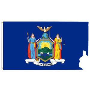 Bandera de Nueva <span class=keywords><strong>York</strong></span> Impresa de 3x5 pies, de una sola cara, estilo banderín, con logotipo personalizado, hecha de poliéster y vinilo duradero para exhibición nacional - Product Image 1