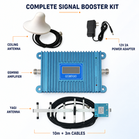 Kit répéteur de signal de téléphone portable GSM monobande 900 MHz avec antennes Yagi et de plafond pour couverture intérieure
