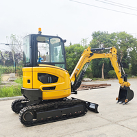 Excavatrice sur chenilles industrielle robuste de 3,5 tonnes, 2,5 tonnes, 2 tonnes, conforme aux normes CE EPA EURO 5, excavatrice hydraulique