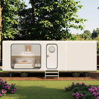 Maison mobile en acier d'hôtel modulaire de luxe moderne préfabriqué de conception contemporaine de 5m avec le style facile de capsule de l'espace d'installation