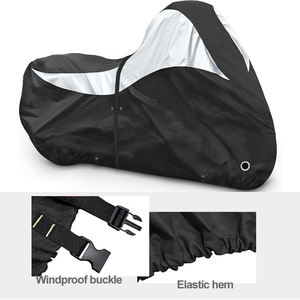 Cubierta de motocicleta para todas las estaciones con logotipo de tamaño personalizado de fábrica, protección UV, impermeable, a prueba de polvo, con agujeros de bloqueo - Product Image 2