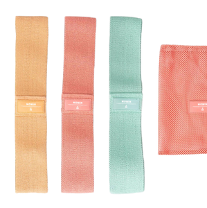 Bandes de résistance en tissu polyester pour la gym, le fitness, le yoga, le renforcement musculaire et les exercices de traction - Product Image 1