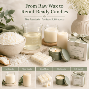 Flocons de cire de soja blanc crème, faciles à couler, pour bougies en pot, cubes de cire fondue et kits d'artisanat de détail - Product Image 3