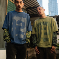 Nouveauté Huili : T-shirts graphiques streetwear à impression sérigraphique, t-shirts basiques à col rond pour hommes, à manches longues, double couche, personnalisables