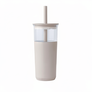 Vasos de <span class=keywords><strong>Agua</strong></span> de Vidrio Transparente Ecológicos Personalizados OEM con Tapas y Pajitas para Vasos Térmicos, Productos de Vidrio B2B - Product Image 1