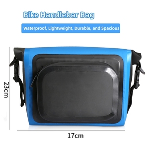 Sac de <span class=keywords><strong>vélo</strong></span> portable en PVC imperméable, grande capacité, durable |   Sacoche de <span class=keywords><strong>vélo</strong></span> pour tube supérieur, guidon ou porte-sac avant - Product Image 2