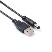 Câble d'alimentation USB mâle vers DC 5.5x2.1mm 12V avec matériau PVC, garantie 12 mois pour ordinateur et appareil photo