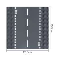Compatible avec les briques Lego, plaque de base pour briques de construction, jouet de sol pour route de contournement droite à petites particules, bricolage