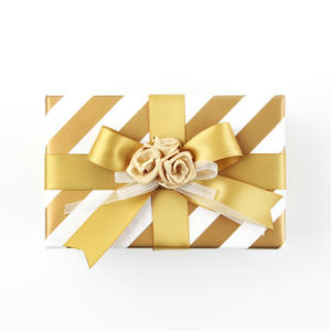 Подарочная упаковочная бумага на заказ, Рождественская упаковочная бумага с золотым тиснением, роскошная упаковочная бумага для цветов, рулон для упаковки подарочной коробки - Product Image 5