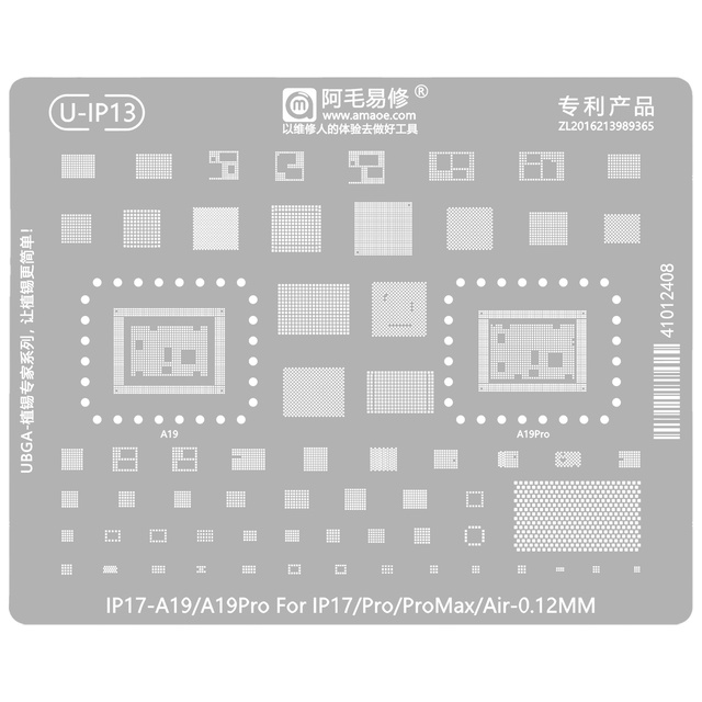 Amaoe Reballing Stencil for iPhone Series Phone Repair BGA Reballing Stencil