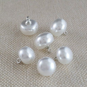 Thực tế ABS ngọc trai Shank nút nấm nửa Bóng cap thiết kế hình bầu dục chất lượng cao Loại sản phẩm - Product Image 2