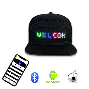 Gorra de luz de ecualizador Led recargable por Usb, sombrero Led de recuerdo de fiesta de Hip Hop para adultos, Material de algodón, escena informal para Navidad - Product Image 6