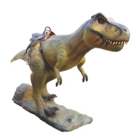 Dinosaure T-Rex animatronique télécommandé à monnayeur, avec revêtement en silicone et structure en acier, pour parcs d'aventure et musées, thème rugissement