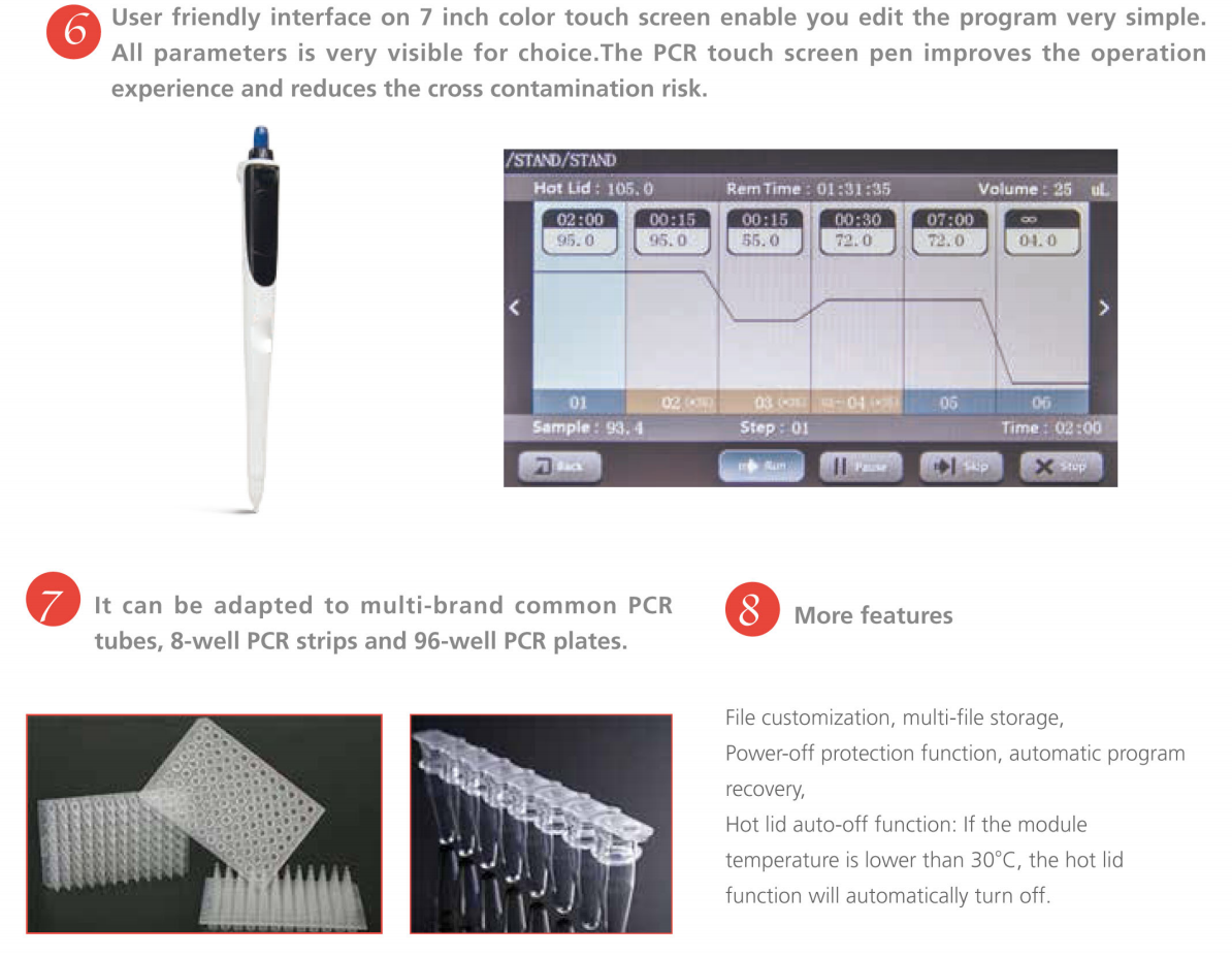 HiYi Large program storage PCR gradient thermal cycler TC1000-G