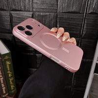 Étui magnétique pour téléphone portable avec protection d'objectif pour Apple iPhone 17 16 15 14 Pro Max, coque de protection compatible avec la charge sans fil